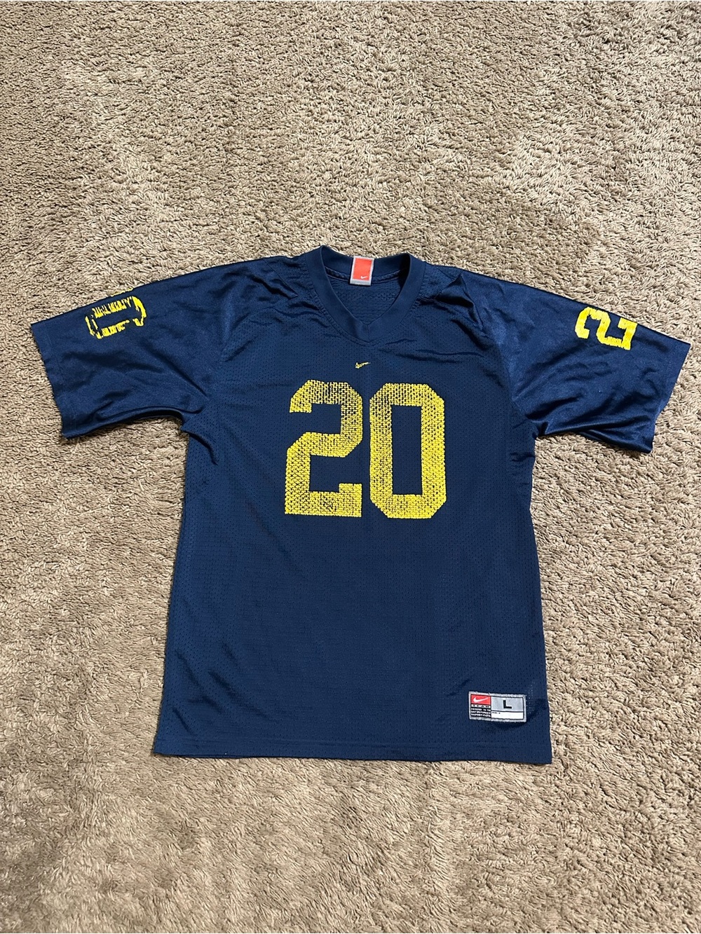 Vintage Kids Michigan Wolverines “triple blue” jersey 00s size large